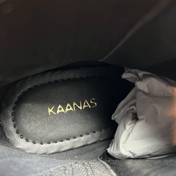 KAANAS Perm Cowboy Ankle Boot - Black Leather - 6 - New without box - Picture 6 of 9